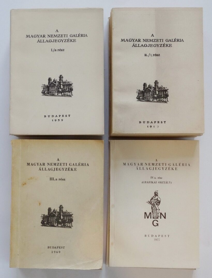 Magyar Nemzeti Galéria Állagjegyzékei 1959-1978: I.szobor (3 kötet) II.érem (4 kötet) III.festmény (3 kötet) IV.grafika (2 kötet)