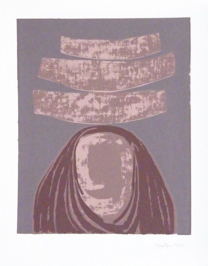 Martyn Ferenc (1899-1986): Kendős női fej I.(Hommage á Ady), 1977