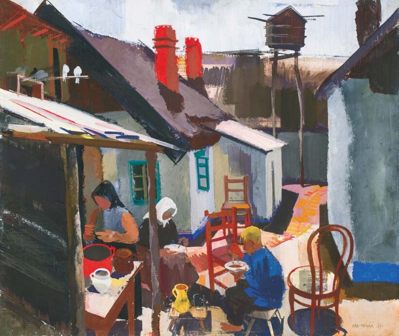 Aba-Novák Vilmos (1894-1941) Parasztudvar, 1934