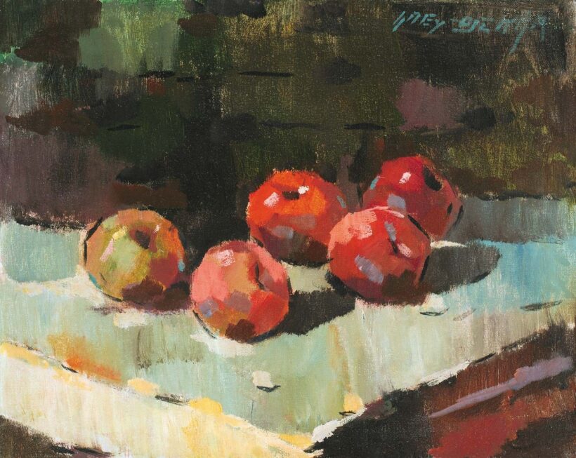 Nagy Oszkár (1883-1965) Almás  csendélet