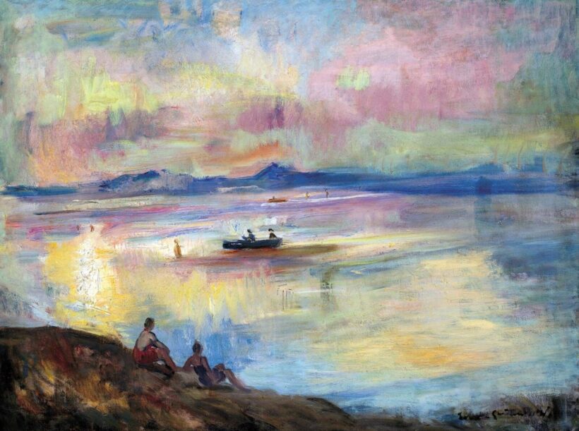 Iványi Grünwald Béla (1867-1940) Alkonyat a Balatonon