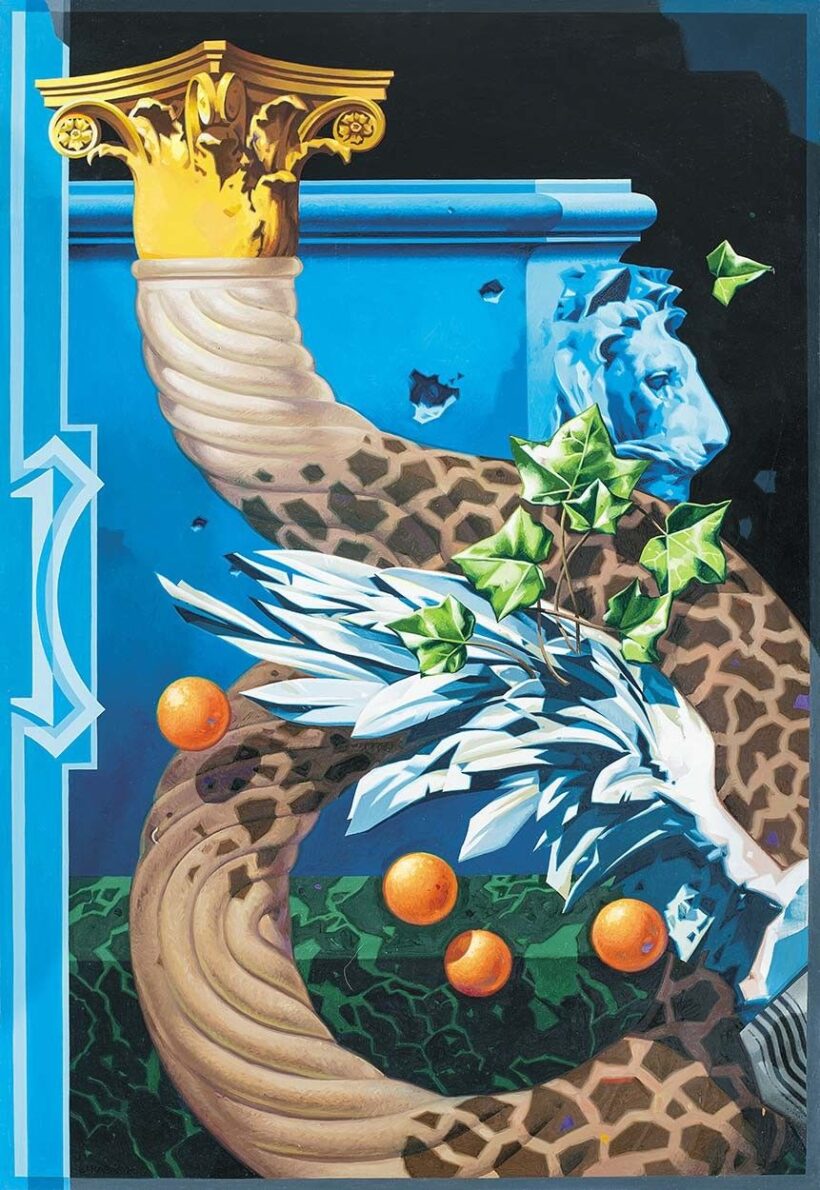 Barabás Márton (1893-1974) Kőoroszlán naranccsal, 1987