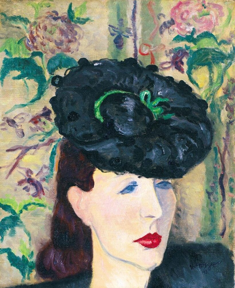 Vörös Géza (1897-1957) Kalapos nő, 1943