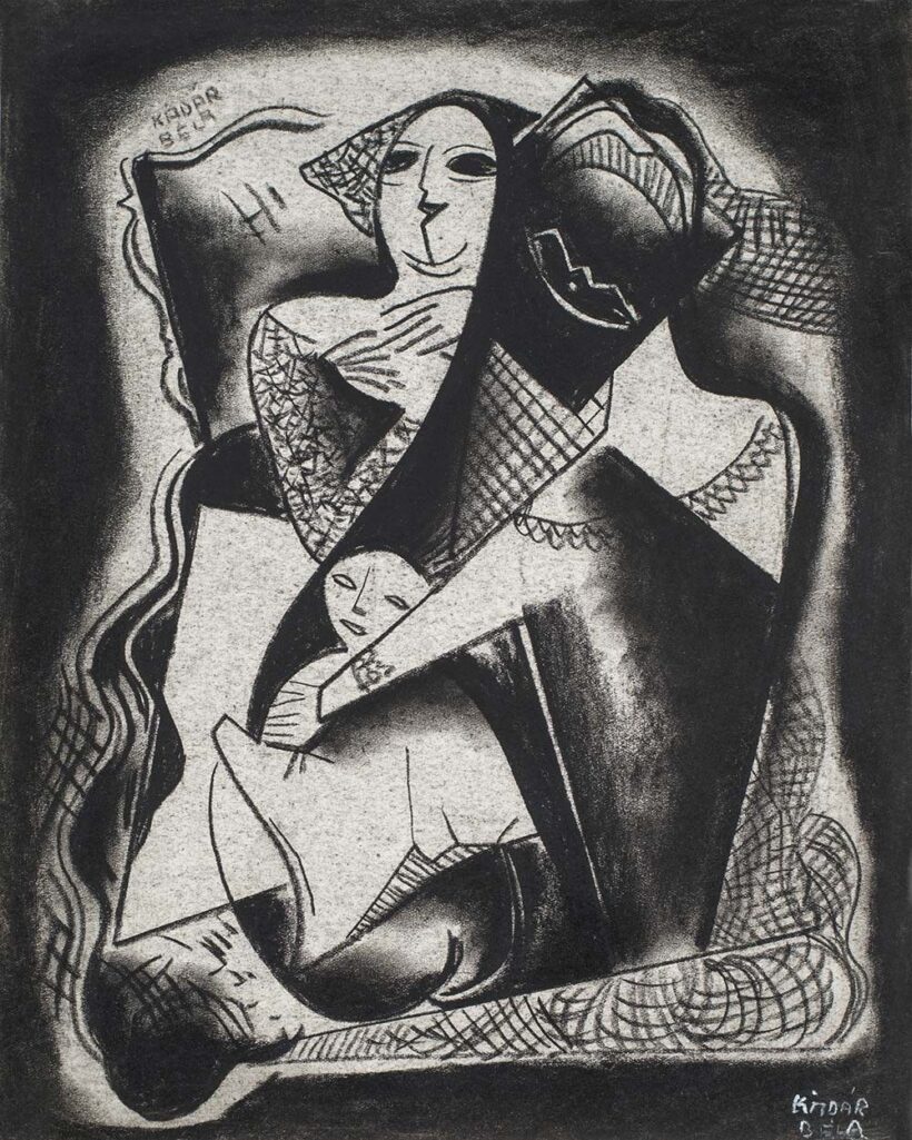 Kádár Béla (1877-1956) Anya gyermekével, 1920-as évek