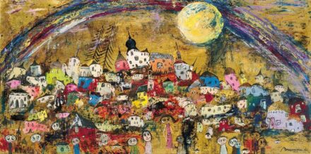 Bornemisza László (1910-1995) Meseváros Holddal, 1974