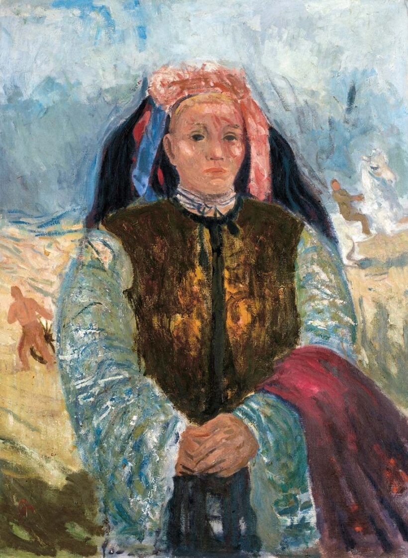 Bernáth Aurél (1895-1982) Pusztai lány (Pásztorlány, Parasztlány), 1936-1937