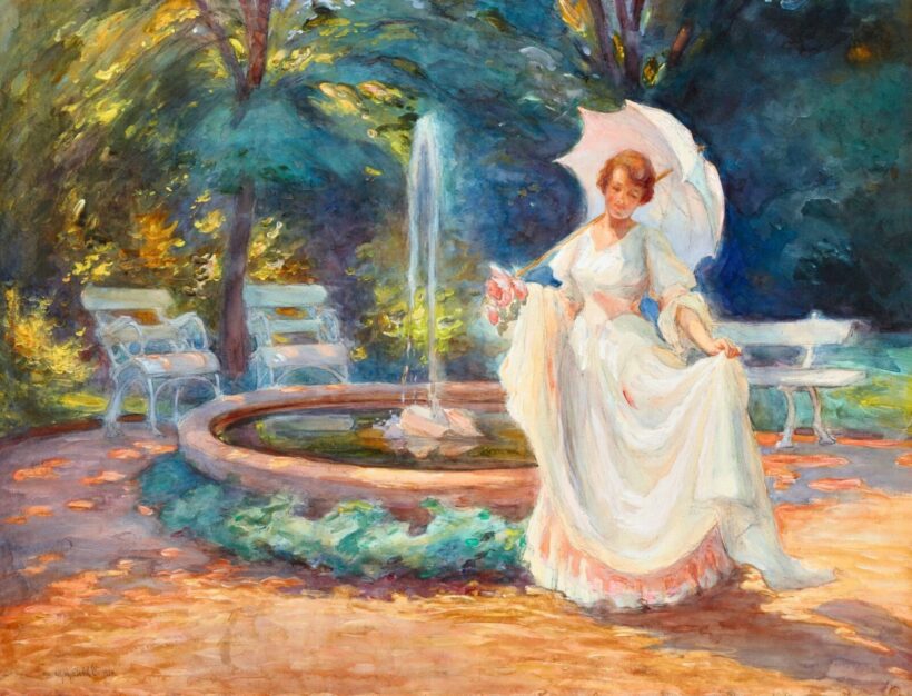Vámosiné Eleöd Karola:Randevú (Kastélypark), 1920