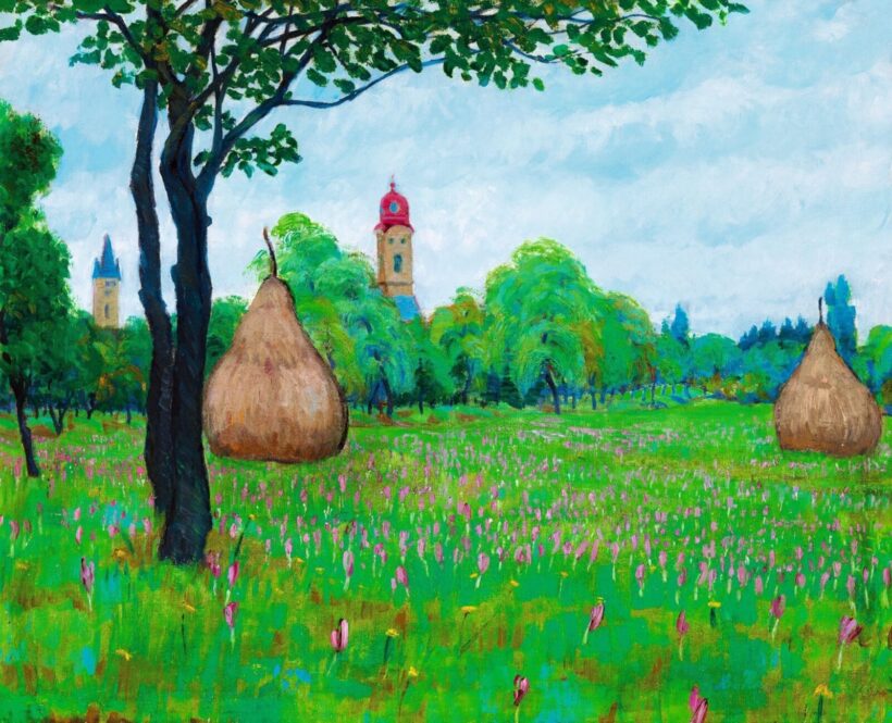 Kádár Géza:Kökörcsinmező, 1912 körül