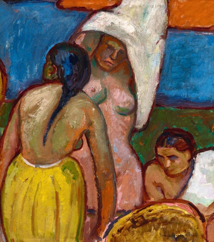 Iványi Grünwald Béla:Fürdőző nők Nagybányán (Tanulmány a fürdőző nőkhöz), 1909 körül