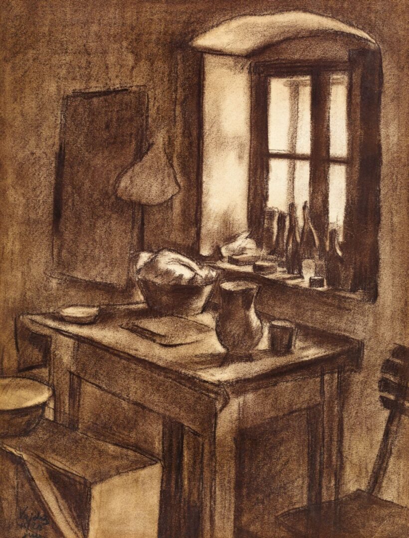 Vajda Lajos:A művész szobája, 1925