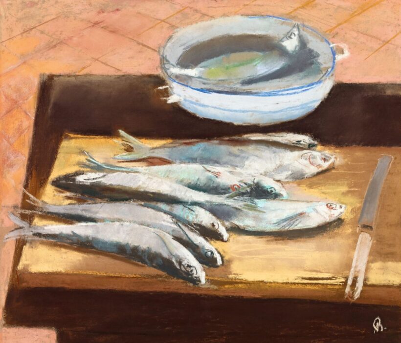 Bernáth Aurél:Halas csendélet, 1947