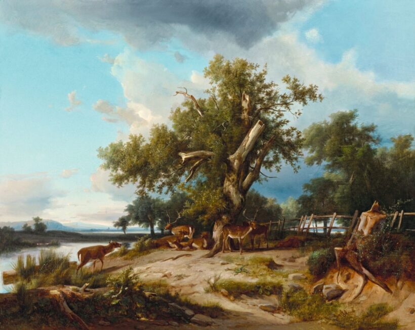 Markó András:Őzek a vízparton, 1861