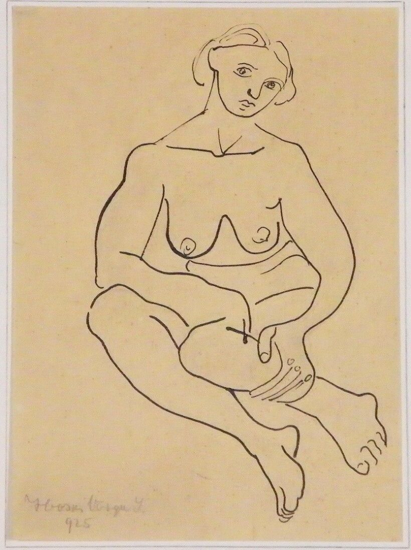 Ilosvay Varga István (1895 - 1978): Ülő akt, 1925