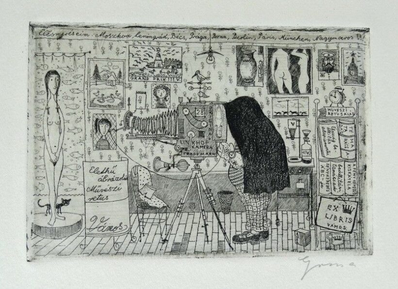 Magyar kisgrafika, 1964 (Csohány, Reich, Raszler, Gy.Molnár, Gacs, Kondor B., Jurida, Gross, Nagy Z., Konstantin, Szűcs, Varga, Rozanits, Csurgói, Fery, Bálványos, Váci): 20 lapos mappa, Kisgrafika barátok köre