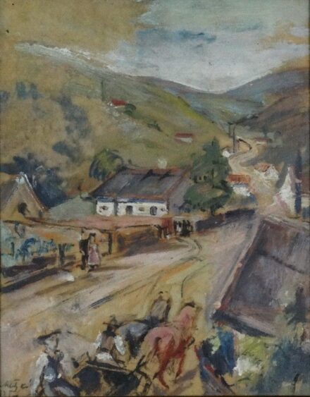Metykó Gyula (1907-1992): Vágtázó szekér
