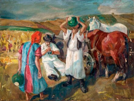 Udvary Pál (1900-1987): Pihenő aratók