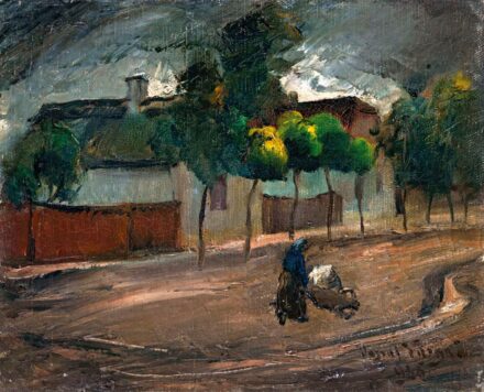 Ilosvai Varga István (1895-1978): Falusi utcán, 1926