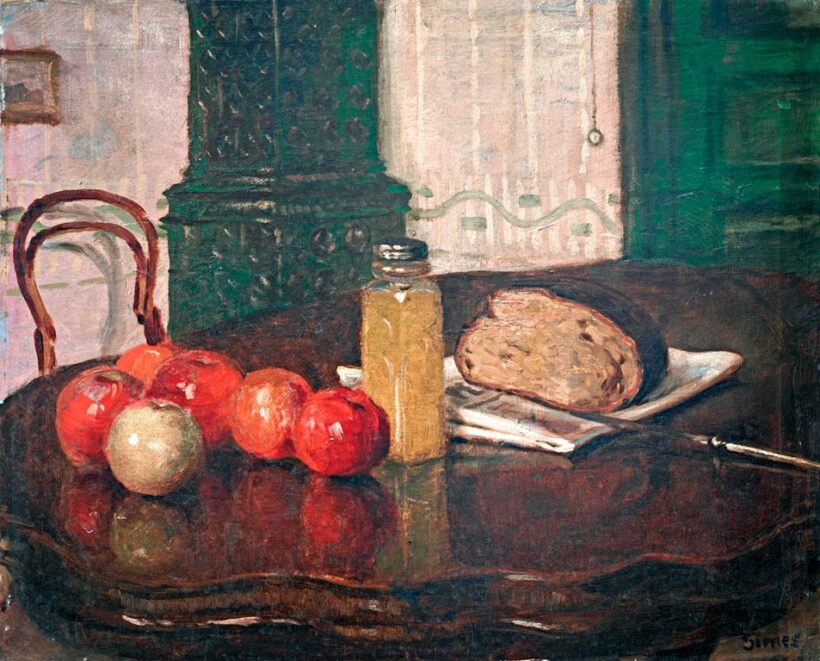 Gimes Lajos (1886-1945): Asztali csendélet almákkal