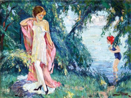 Illencz Lipót (1882-1950): Balatonparti jelenet