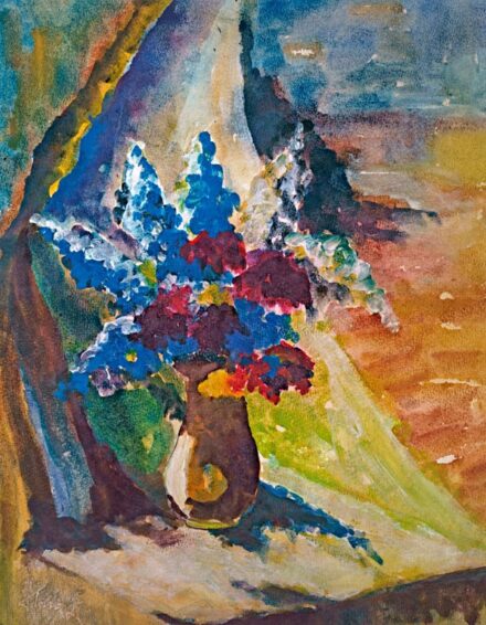 Holló László (1887-1976): Szarkalábak vázában