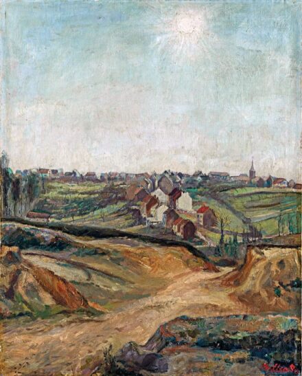 Billen jelzéssel: Dombos táj házakkal, 1943