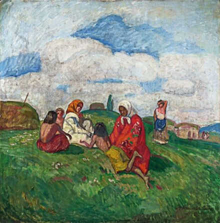 Iványi-Grünwald Béla (1867-1940): Cigányok a mezőn Nagybánya, 1905 körül