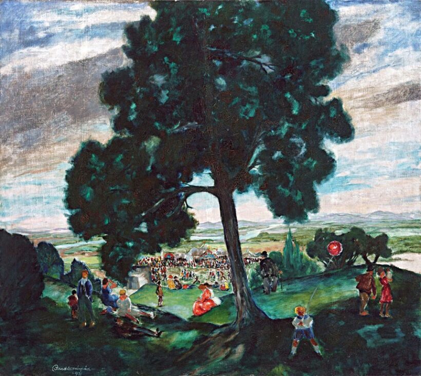 Bardócz Árpád (1882-1938): Nyári búcsú (Tájkép), 1931