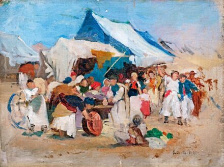 Deák-Ébner Lajos (1850-1934): "Vásári jelenet", 1885
