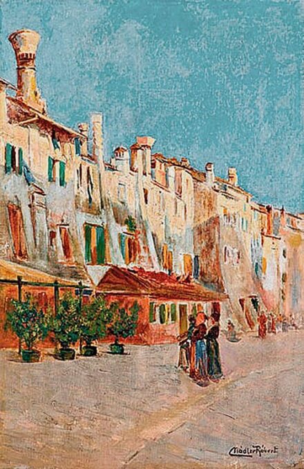Nádler Róbert (1858-1938): Mediterrán városrészlet