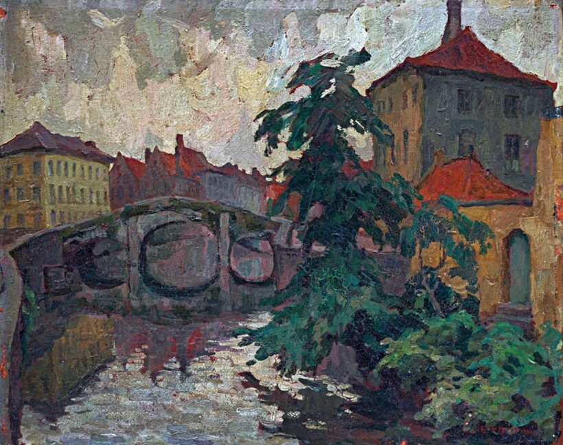 Jean, Steven jelzéssel, 20. sz. első fele: Város látképe híddal
