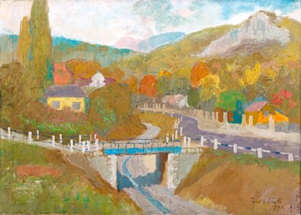 Tóth B. László (1906-1982): Csobánka látképe, 1971