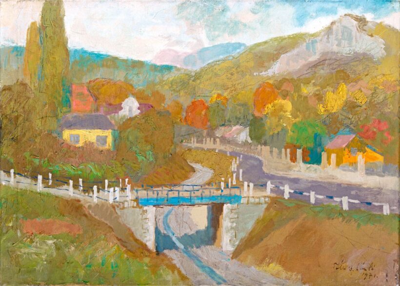 Tóth B. László (1906-1982): Csobánka látképe, 1971