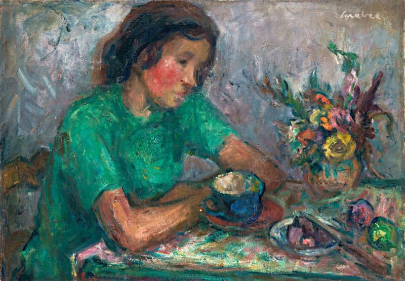 Gráber Margit (1895-1993): Leány asztalnál