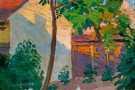 Merész Müller Gyula (1888-1949): Napsütötte kertrészlet, 1908