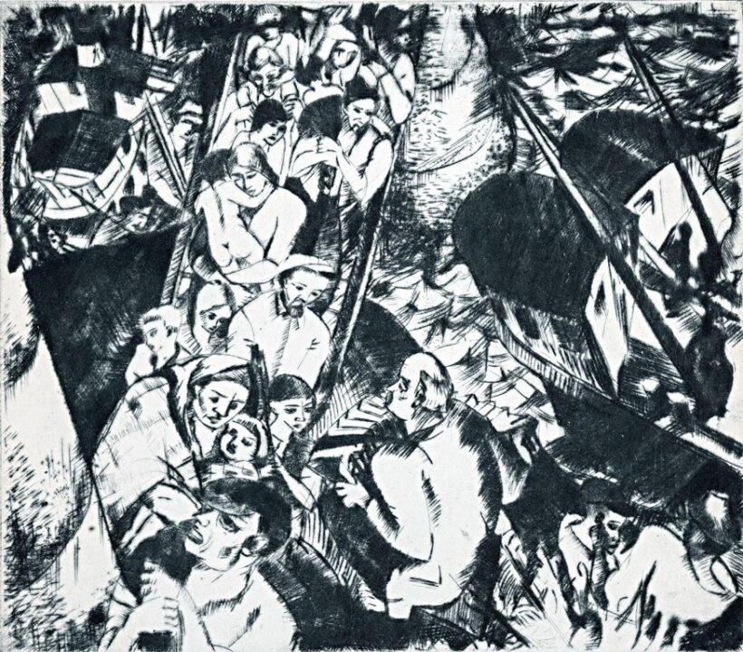Derkovits Gyula (1894-1934): Hídnál (Újpesti hídfeljáró), 1927