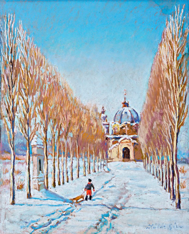 Kádár Géza (1878-1952): Téli napsütésben