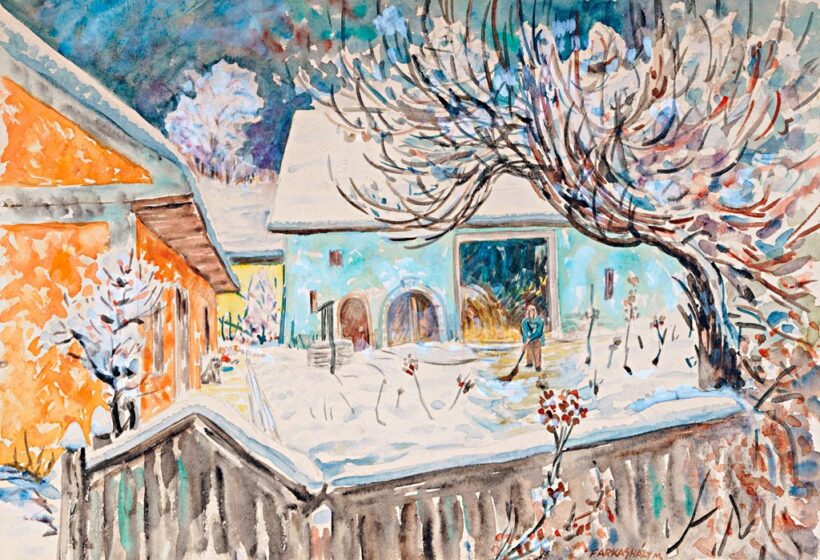 Farkasházy Miklós (1895-1964): Udvar télen