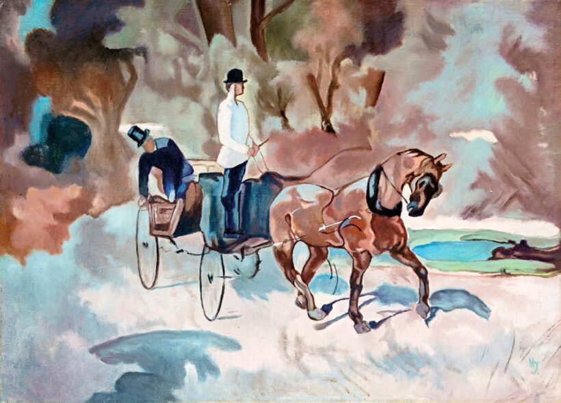 Hajós Imre László (1905-1977): Egy lovashintó (Henric de Toulouse-Lautrec után)