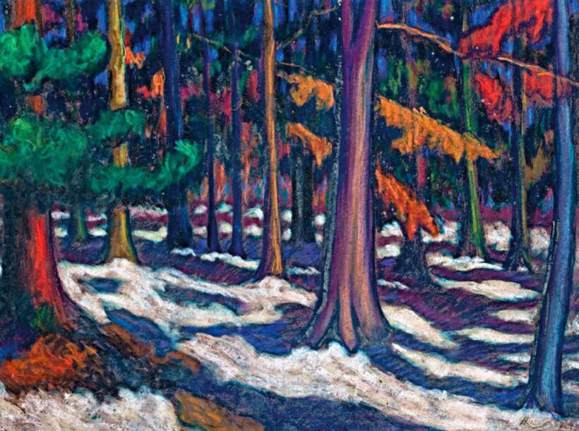 Husovszky János (1883-1961): Télutó a parkban