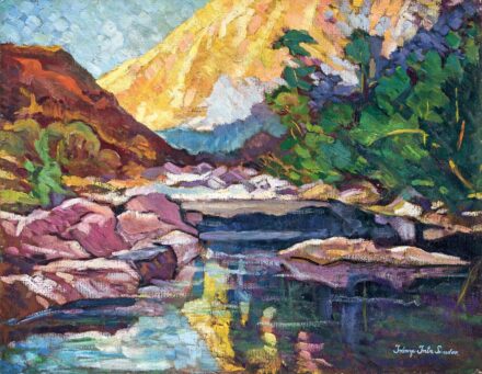 Irányi Iritz Sándor (1890-1975): Aranyló hegyek a Zazarnál