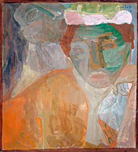 Anna Margit (1913-1991): Egymás mellett (Önarckép borítékkal), 1937