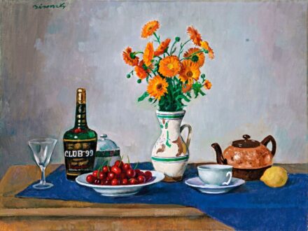 Bánovszky Miklós (1895-1995): Asztali csendélet cseresznyével