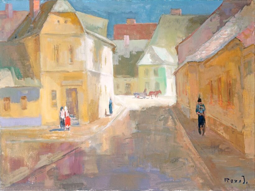 Rozs János (1901-1987): Pápai utcarészlet