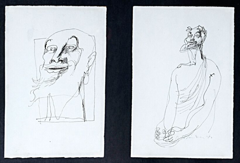 Szász Endre (1926-2003): Kettős rajz, 1962