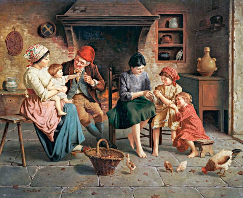 Hiddemann, Friedrich Peter (1829-1892): Családi idill