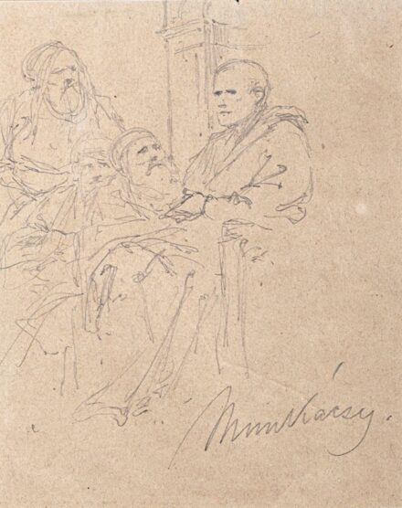 Munkácsy (Lieb) Mihály (1844-1900): Krisztus Pilátus előtt - vázlat