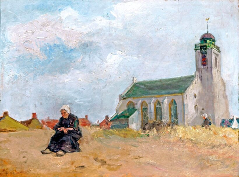 Knopp Imre (1867-1945): "Templom a fövenyparton"