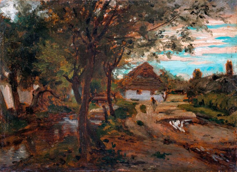Székely Bertalan (1835-1910): Szadai udvar  VÉDETT - NO EXPORT