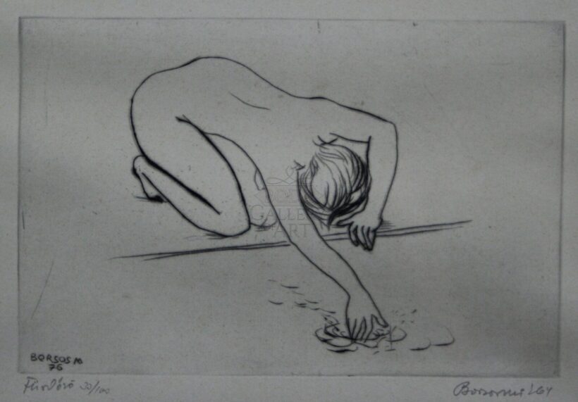 Borsos Miklós (1906-1990): Fürdőző 30/100