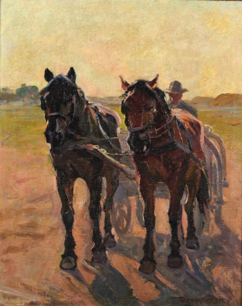 Benyovszky István (1898-1969): Lovas szekér